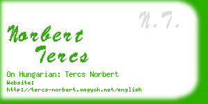 norbert tercs business card